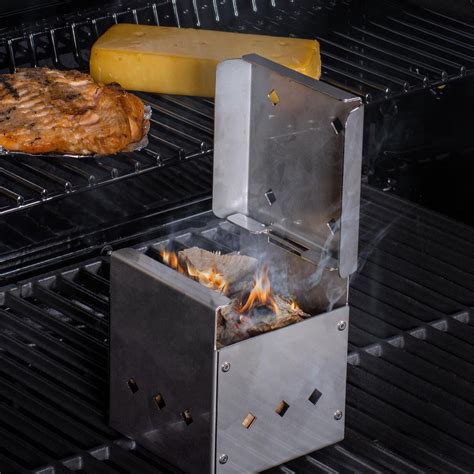 metal smoke box|smoker box for bbq grilling.